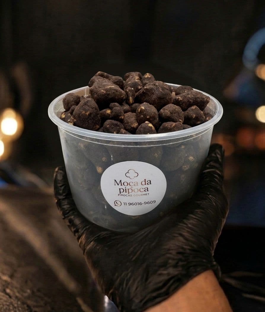 Pipoca Gourmet Premium Saborizada de Chocolate & Cacau